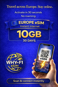 🌍 eSIM Europa 10GB – Connessione veloce